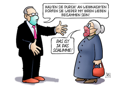 Cartoon: Die Lieben an Weihnachten (medium) by Harm Bengen tagged schlimme,corona,ansteckung,lockerungen,gelockertes,weihnachten,familie,besuch,susemil,masken,harm,bengen,cartoon,karikatur,schlimme,corona,ansteckung,lockerungen,gelockertes,weihnachten,familie,besuch,susemil,masken,harm,bengen,cartoon,karikatur