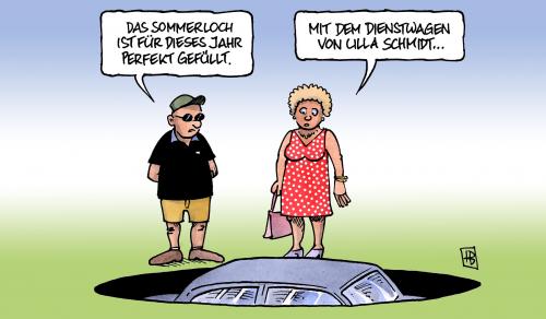 Cartoon: Dienstwagen Ulla Schmidt (medium) by Harm Bengen tagged dienstwagen,ulla,schmidt,bundesgesundheitsministerin,spanien,urlaub,diebstahl,raub,steuergeld,autoklau,privilegien,dienstwagen,ulla schmidt,bundesgesundheitsministerin,spanien,urlaub,raub,steuergeld,diebstahl,autoklau,privilegien,luxus,steuern,steuerzahler,ulla,schmidt