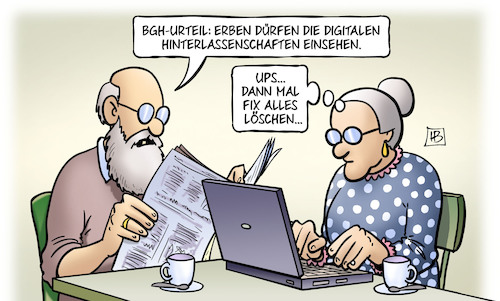 Cartoon: Digitale Erben (medium) by Harm Bengen tagged bgh,urteil,erben,digitale,hinterlassenschaften,löschen,susemil,computer,laptop,internet,harm,bengen,cartoon,karikatur,bgh,urteil,erben,digitale,hinterlassenschaften,löschen,susemil,computer,laptop,internet,harm,bengen,cartoon,karikatur