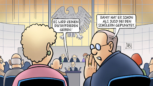 Cartoon: Diktatfrieden (medium) by Harm Bengen tagged olaf,scholz,bundestag,regierungserklärung,diktatfrieden,juso,schüler,schule,russland,ukraine,krieg,harm,bengen,cartoon,karikatur,olaf,scholz,bundestag,regierungserklärung,diktatfrieden,juso,schüler,schule,russland,ukraine,krieg,harm,bengen,cartoon,karikatur