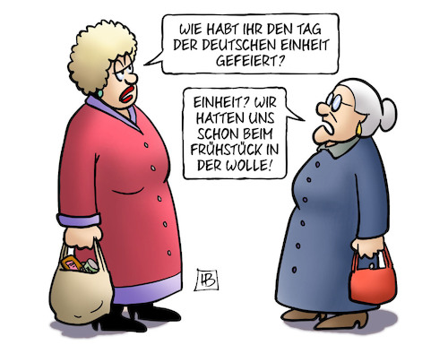 Cartoon: Einheits-Streit (medium) by Harm Bengen tagged deutsche,einheit,gefeiert,frühstück,streit,susemil,harm,bengen,cartoon,karikatur,deutsche,einheit,gefeiert,frühstück,streit,susemil,harm,bengen,cartoon,karikatur