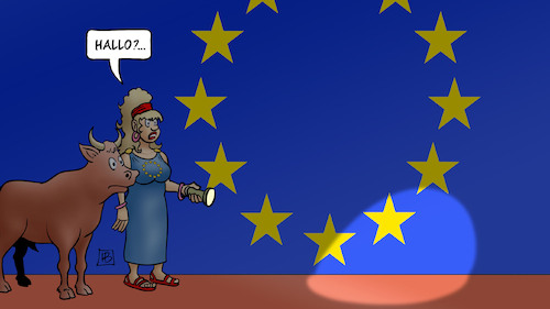Cartoon: EU-Blackout (medium) by Harm Bengen tagged eu,europa,stier,taschenlampe,stromversorgung,blackout,harm,bengen,cartoon,karikatur,eu,europa,stier,taschenlampe,stromversorgung,blackout,harm,bengen,cartoon,karikatur
