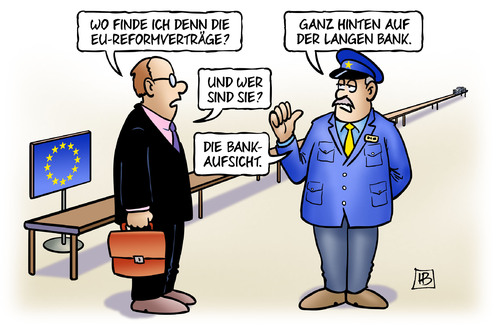 Cartoon: EU-Reformverträge (medium) by Harm Bengen tagged eu,europa,gipfel,reformverträge,reform,vertrag,lange,bank,bankaufsicht,aufsicht,bankenaufsicht,aufschieben,harm,bengen,cartoon,karikatur,eu,europa,gipfel,reformverträge,reform,vertrag,lange,bank,bankaufsicht,aufsicht,bankenaufsicht,aufschieben,harm,bengen,cartoon,karikatur