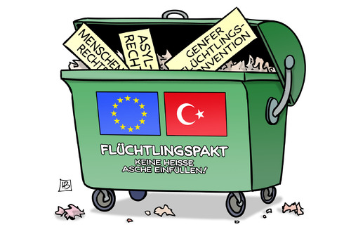 Cartoon: Eu-Türkei-Müllcontainer (medium) by Harm Bengen tagged flüchtlingspakt,asche,müllcontainer,eu,türkei,menschenrechte,asylrecht,genfer,flüchtlingskonvention,harm,bengen,cartoon,karikatur,flüchtlingspakt,asche,müllcontainer,eu,türkei,menschenrechte,asylrecht,genfer,flüchtlingskonvention,harm,bengen,cartoon,karikatur