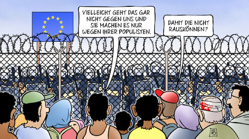 Cartoon: Europa-Abschottung (medium) by Harm Bengen tagged europa,abschottung,populisten,fluchtursachen,flüchtlinge,grenzen,zaun,harm,bengen,cartoon,karikatur,europa,abschottung,populisten,fluchtursachen,flüchtlinge,grenzen,zaun,harm,bengen,cartoon,karikatur