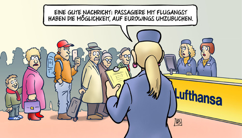 Cartoon: Eurowings-Streik (medium) by Harm Bengen tagged eurowings,streik,flughafen,ufo,kabinenpersonal,flugbegleiter,passagiere,flugangst,umbuchen,flugausfall,harm,bengen,cartoon,karikatur,eurowings,streik,flughafen,ufo,kabinenpersonal,flugbegleiter,passagiere,flugangst,umbuchen,flugausfall,harm,bengen,cartoon,karikatur