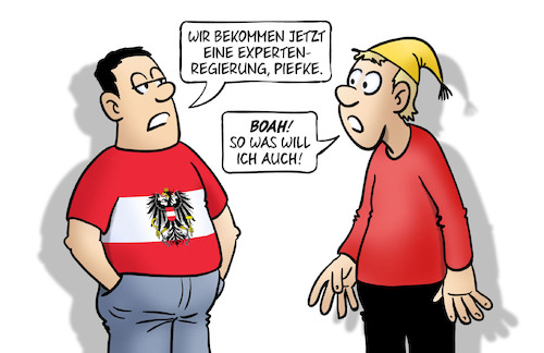 Cartoon: Experten-Wunsch (medium) by Harm Bengen tagged expertenregierung,piefke,deutschland,österreich,kurz,misstrauensvotum,michel,harm,bengen,cartoon,karikatur,expertenregierung,piefke,deutschland,österreich,kurz,misstrauensvotum,michel,harm,bengen,cartoon,karikatur