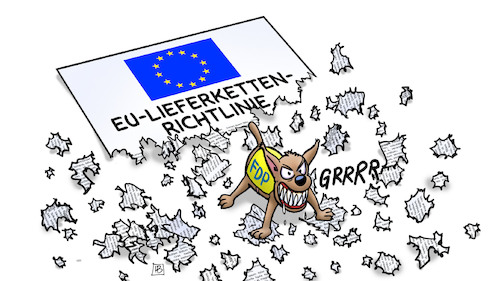 Cartoon: FDP und Lieferketten (medium) by Harm Bengen tagged eu,lieferkettenrichtlinie,fdp,hund,veto,nein,fetzen,harm,bengen,cartoon,karikatur,eu,lieferkettenrichtlinie,fdp,hund,veto,nein,fetzen,harm,bengen,cartoon,karikatur