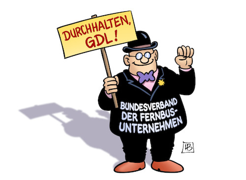 Cartoon: Fernbusunternehmen (medium) by Harm Bengen tagged durchhalten,demonstration,unternehmer,bundesverband,fernbusunternehmen,fernbus,konkurrenz,gdl,streik,bahn,db,weselsky,harm,bengen,cartoon,karikatur,durchhalten,demonstration,unternehmer,bundesverband,fernbusunternehmen,fernbus,konkurrenz,gdl,streik,bahn,db,weselsky,harm,bengen,cartoon,karikatur