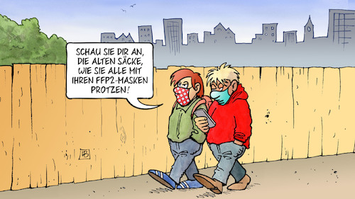 Cartoon: FFP2-Protzen (medium) by Harm Bengen tagged alte,saecke,jugendliche,neid,ffp2,masken,protzen,corona,apotheke,harm,bengen,cartoon,karikatur,alte,saecke,jugendliche,neid,ffp2,masken,protzen,corona,apotheke,harm,bengen,cartoon,karikatur