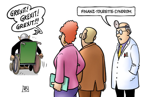 Cartoon: Finanz-Tourette-Syndrom (medium) by Harm Bengen tagged finanz,tourette,syndrom,arzt,schaeuble,europa,eu,grexit,troika,institutionen,ezb,iwf,griechenland,pleite,schulden,harm,bengen,cartoon,karikatur,finanz,tourette,syndrom,arzt,schaeuble,europa,eu,grexit,troika,institutionen,ezb,iwf,griechenland,pleite,schulden,harm,bengen,cartoon,karikatur