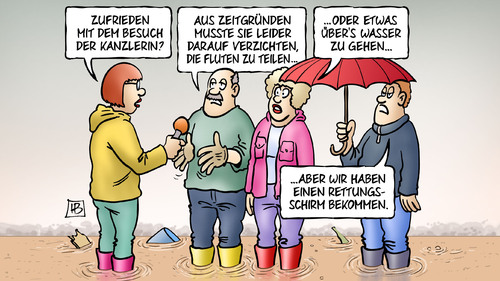 Cartoon: Fluten teilen (medium) by Harm Bengen tagged besuch,kanzlerin,zeitgründe,fluten,teilen,moses,jesus,rettungsschirm,hochwasser,überschwemmung,wasser,regen,überflutung,harm,bengen,cartoon,karikatur,besuch,kanzlerin,zeitgründe,fluten,teilen,moses,jesus,rettungsschirm,hochwasser,überschwemmung,wasser,regen,überflutung,harm,bengen,cartoon,karikatur