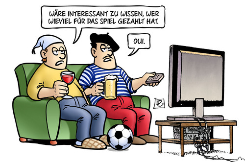 Frankreich Deutschland Von Harm Bengen Sport Cartoon Toonpool