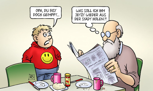 Cartoon: Freiheiten für Geimpfte (medium) by Harm Bengen tagged opa,enkel,kind,susemil,geimpft,stadt,einkauf,freiheiten,sonderrechte,geimpfte,corona,harm,bengen,cartoon,karikatur,opa,enkel,kind,susemil,geimpft,stadt,einkauf,freiheiten,sonderrechte,geimpfte,corona,harm,bengen,cartoon,karikatur