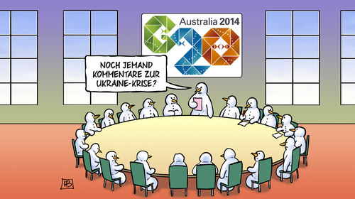 Cartoon: G20 Brisbane (medium) by Harm Bengen tagged g20,brisbane,gipfel,ukraine,russland,krieg,kalt,schneemann,kommentar,harm,bengen,cartoon,karikatur,g20,brisbane,gipfel,ukraine,russland,krieg,kalt,schneemann,kommentar,harm,bengen,cartoon,karikatur