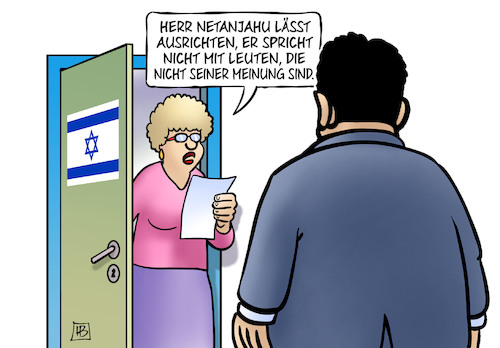 Cartoon: Gabriel und Netanjahu (medium) by Harm Bengen tagged gabriel,netanjahu,ngos,meinung,deutschland,israel,aussenminister,harm,bengen,cartoon,karikatur,gabriel,netanjahu,ngos,meinung,deutschland,israel,aussenminister,harm,bengen,cartoon,karikatur