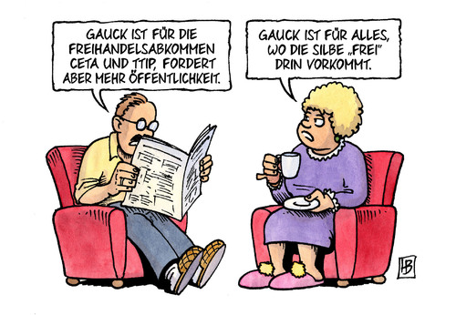 Cartoon: Gauck und CETA-TTIP (medium) by Harm Bengen tagged gauck,bundespraesident,frei,freiheit,ceta,ttip,transparenz,bundestag,verhandlungen,freihandelsabkommen,deutschland,europa,usa,zoll,standards,chlorhaehnchen,chlor,harm,bengen,cartoon,karikatur,gauck,bundespraesident,frei,freiheit,ceta,ttip,transparenz,bundestag,verhandlungen,freihandelsabkommen,deutschland,europa,usa,zoll,standards,chlorhaehnchen,chlor,harm,bengen,cartoon,karikatur