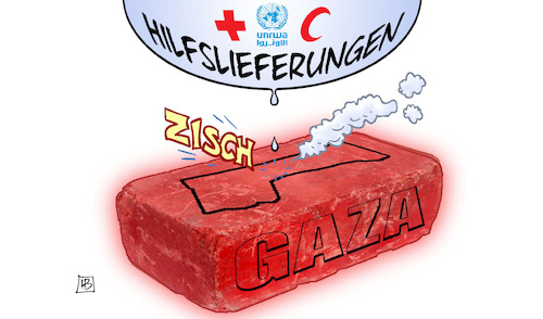 Cartoon: Gaza-Hilfe (medium) by Harm Bengen tagged hilfslieferungen,uno,rotes,kreuz,roter,halbmond,tropfen,heisser,stein,gaza,israel,hamas,palästina,terror,krieg,harm,bengen,cartoon,karikatur,hilfslieferungen,uno,rotes,kreuz,roter,halbmond,tropfen,heisser,stein,gaza,israel,hamas,palästina,terror,krieg,harm,bengen,cartoon,karikatur