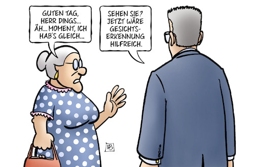 Cartoon: Gesichtserkennung hilfreich (medium) by Harm Bengen tagged vergessen,vergesslich,gesichtserkennung,hilfreich,innenminister,demaiziere,de,maiziere,susemil,harm,bengen,cartoon,karikatur,vergessen,vergesslich,gesichtserkennung,hilfreich,innenminister,demaiziere,de,maiziere,susemil,harm,bengen,cartoon,karikatur