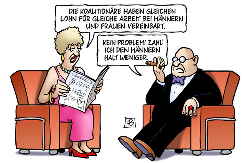 Gleicher Lohn Von Harm Bengen Politik Cartoon Toonpool