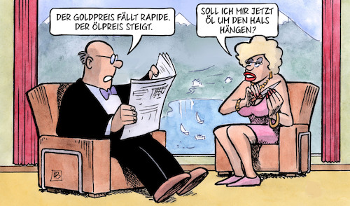 Cartoon: Goldpreis (medium) by Harm Bengen tagged goldpreis,ölpreis,schmuck,kapitalisten,krieg,usa,iran,israel,straße,von,hormus,harm,bengen,cartoon,karikatur,goldpreis,ölpreis,schmuck,kapitalisten,krieg,usa,iran,israel,straße,von,hormus,harm,bengen,cartoon,karikatur