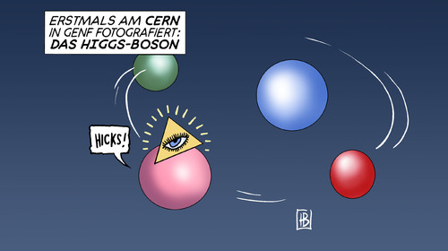 Cartoon: Gottesteilchen (medium) by Harm Bengen tagged gottesteilchen,gott,quantenphysik,physik,cern,genf,atom,atomar,religion,gottesteilchen,gott,quantenphysik,physik,cern,genf,atom,atomar,religion