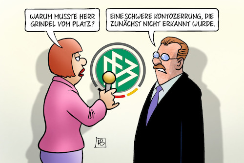 Cartoon: Grindel-Rücktritt (medium) by Harm Bengen tagged rücktritt,dfb,chef,präsident,grindel,platz,bestechung,korruption,auswechslung,kontozerrung,interview,harm,bengen,cartoon,karikatur,rücktritt,dfb,chef,präsident,grindel,platz,bestechung,korruption,auswechslung,kontozerrung,interview,harm,bengen,cartoon,karikatur