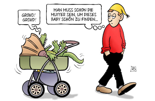 Cartoon: Groko-Baby (medium) by Harm Bengen tagged groko,baby,kinderwagen,mutter,michel,koalition,regierung,harm,bengen,cartoon,karikatur,groko,baby,kinderwagen,mutter,michel,koalition,regierung,harm,bengen,cartoon,karikatur