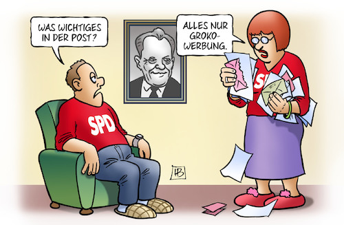 Cartoon: Groko-Werbung (medium) by Harm Bengen tagged groko,werbung,spd,brandt,harm,bengen,cartoon,karikatur,groko,werbung,spd,brandt,harm,bengen,cartoon,karikatur