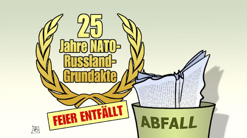 Cartoon: Grundakte (medium) by Harm Bengen tagged 25,jahre,nato,grundakte,papierkorb,abfall,feier,russland,ukraine,krieg,harm,bengen,cartoon,karikatur,25,jahre,nato,grundakte,papierkorb,abfall,feier,russland,ukraine,krieg,harm,bengen,cartoon,karikatur