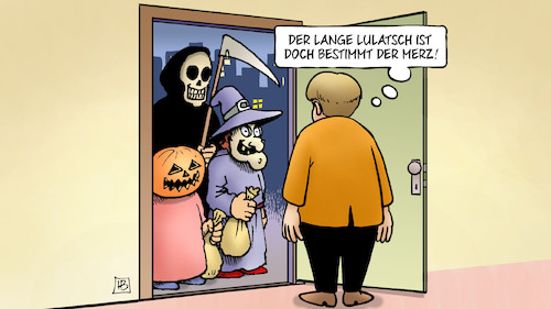 Cartoon: Halloween 2019 (medium) by Harm Bengen tagged lulatsch,skelett,tod,halloween,horror,kritik,angela,merkel,akk,kramp,karrenbauer,cdu,führung,merz,harm,bengen,cartoon,karikatur,lulatsch,skelett,tod,halloween,horror,kritik,angela,merkel,akk,kramp,karrenbauer,cdu,führung,merz,harm,bengen,cartoon,karikatur