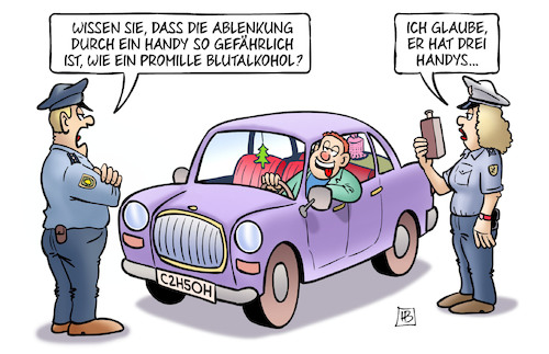 Cartoon: Handy und Alkohol (medium) by Harm Bengen tagged handy,alkohol,ablenkung,verkehrkontrolle,polizei,polizisten,alkotest,gefährlich,blutalkohol,auto,kfz,harm,bengen,cartoon,karikatur,handy,alkohol,ablenkung,verkehrkontrolle,polizei,polizisten,alkotest,gefährlich,blutalkohol,auto,kfz,harm,bengen,cartoon,karikatur