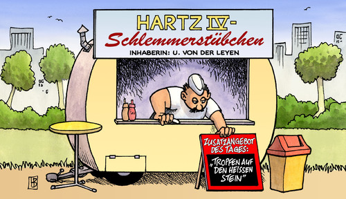 Cartoon: Hartz-4-Erhöhung (medium) by Harm Bengen tagged hartz,erhöhung,steigerung,regelsatz,bvg,urteil,anpassung,geiz,tropfen,heiß,stein,imbiß,essen,armut,bundesregierung,sozial,leyen,hartz,erhöhung,steigerung,regelsatz,bvg,geiz,heiß,stein,imbiß,essen,bundesregierung,leyen,sozial,arbeit,job,arbeitslosigkeit