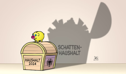 Cartoon: Haushalt und Schatten (medium) by Harm Bengen tagged haushalt,2024,schattenhaushalt,bundesregierung,sparschwein,truhe,harm,bengen,cartoon,karikatur,haushalt,2024,schattenhaushalt,bundesregierung,sparschwein,truhe,harm,bengen,cartoon,karikatur