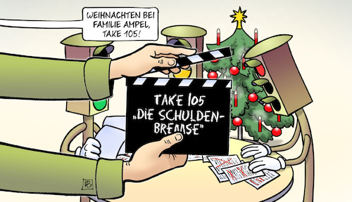 Cartoon: Haushaltsgespräche (medium) by Harm Bengen tagged weihnachten,weihnachtsbaum,familie,ampel,film,klappe,fortsetzung,schuldenbremse,haushaltsgespräche,haushaltskrise,harm,bengen,cartoon,karikatur,weihnachten,weihnachtsbaum,familie,ampel,film,klappe,fortsetzung,schuldenbremse,haushaltsgespräche,haushaltskrise,harm,bengen,cartoon,karikatur