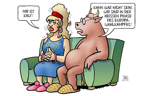 Cartoon: Heisse Phase (medium) by Harm Bengen tagged heisse,phase,europawahlkampf,stier,kalt,harm,bengen,cartoon,karikatur,heisse,phase,europawahlkampf,stier,kalt,harm,bengen,cartoon,karikatur