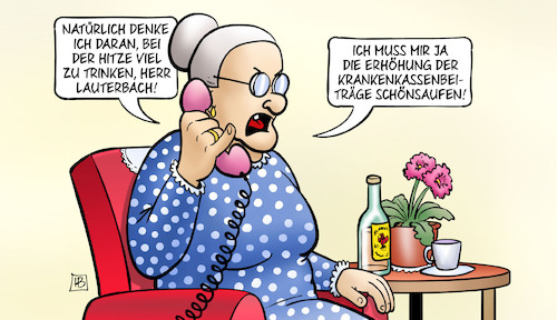 Cartoon: Hitzeschutzplan (medium) by Harm Bengen tagged hitzeschutzplan,hitze,viel,trinken,lauterbach,erhöhung,krankenkassenbeiträge,schönsaufen,susemil,telefon,schnaps,alkohol,harm,bengen,cartoon,karikatur,hitzeschutzplan,hitze,viel,trinken,lauterbach,erhöhung,krankenkassenbeiträge,schönsaufen,susemil,telefon,schnaps,alkohol,harm,bengen,cartoon,karikatur