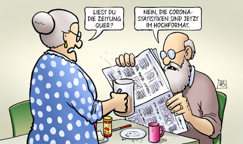 Cartoon: Hochformat (medium) by Harm Bengen tagged lesen,zeitung,quer,corona,statistiken,hochformat,susemil,rekordzahlen,infektionen,inzidenz,harm,bengen,cartoon,karikatur,lesen,zeitung,quer,corona,statistiken,hochformat,susemil,rekordzahlen,infektionen,inzidenz,harm,bengen,cartoon,karikatur