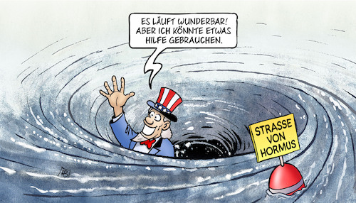 Cartoon: Hormus-Strudel-Hilfe (medium) by Harm Bengen tagged krieg,usa,iran,israel,straße,von,hormus,strudel,hilfe,uncle,sam,harm,bengen,cartoon,karikatur,krieg,usa,iran,israel,straße,von,hormus,strudel,hilfe,uncle,sam,harm,bengen,cartoon,karikatur