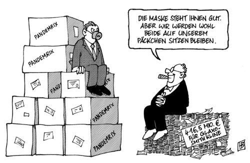 Cartoon: Impfstoff (medium) by Harm Bengen tagged impfstoff,schweinegrippe,länder,impfung,pharmaindustrie,glaxosmithkline,verhandlungen,rückgabe,gesundheit,krankheit