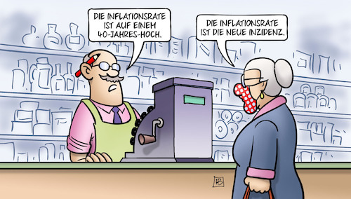 Inflations-Inzidenz von Harm Bengen | Politik Cartoon | TOONPOOL