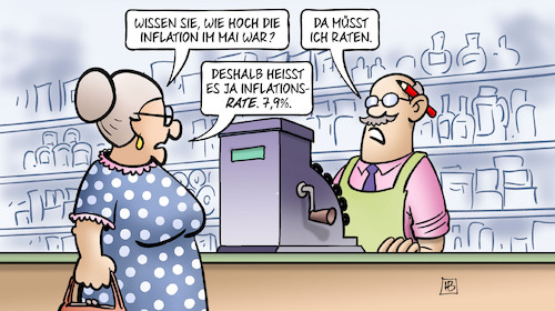 Inflationsrate von Harm Bengen | Politik Cartoon | TOONPOOL