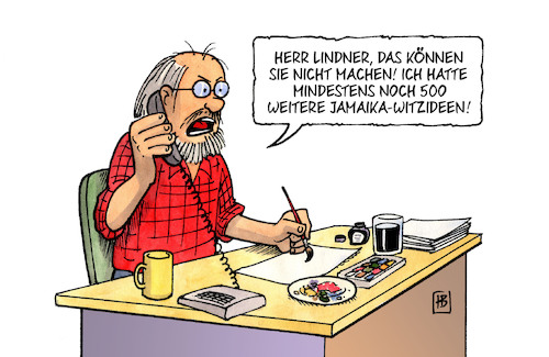 Cartoon: Jamaika-Witze (medium) by Harm Bengen tagged lindner,witzideen,regierung,aus,streit,jamaika,cdu,csu,fdp,grüne,koalition,sondierungen,harm,bengen,cartoon,karikatur,lindner,witzideen,regierung,aus,streit,jamaika,cdu,csu,fdp,grüne,koalition,sondierungen,harm,bengen,cartoon,karikatur