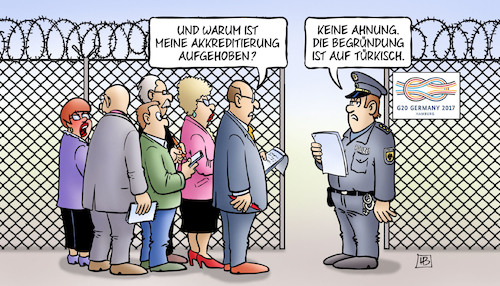 Cartoon: Journalisten-Listen (medium) by Harm Bengen tagged journalisten,pressefreiheit,schwarze,listen,akkreditierung,aufgehoben,begründung,türkisch,geheimdienst,polizei,g20,hamburg,harm,bengen,cartoon,karikatur,journalisten,pressefreiheit,schwarze,listen,akkreditierung,aufgehoben,begründung,türkisch,geheimdienst,polizei,g20,hamburg,harm,bengen,cartoon,karikatur