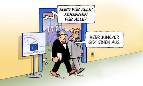 Cartoon: Juncker gibt einen aus (medium) by Harm Bengen tagged juncker,gibt,einen,aus,rede,europa,parlament,eu,euro,schengen,harm,bengen,cartoon,karikatur,juncker,gibt,einen,aus,rede,europa,parlament,eu,euro,schengen,harm,bengen,cartoon,karikatur