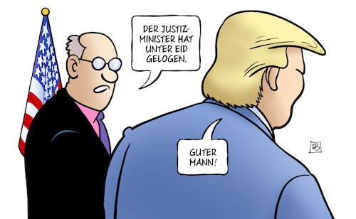 Cartoon: Justizminister lügt (medium) by Harm Bengen tagged justizminister,sessions,eid,lügen,russland,kontakte,trump,präsident,usa,harm,bengen,cartoon,karikatur,justizminister,sessions,eid,lügen,russland,kontakte,trump,präsident,usa,harm,bengen,cartoon,karikatur