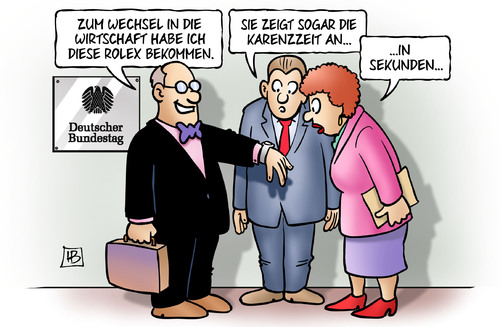 Cartoon: Karenz-Rolex (medium) by Harm Bengen tagged karenz,karenzzeit,zeit,uhr,rolex,wechsel,wirtschaft,geschenk,bestechung,korruption,bundestag,politiker,harm,bengen,cartoon,karikatur,karenz,karenzzeit,zeit,uhr,rolex,wechsel,wirtschaft,geschenk,bestechung,korruption,bundestag,politiker,harm,bengen,cartoon,karikatur