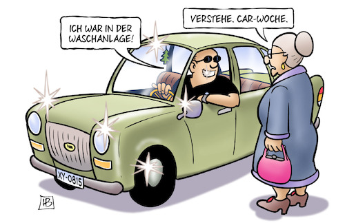 Cartoon: Karwoche (medium) by Harm Bengen tagged waschanlage,karwoche,ostern,karfreitag,car,auto,sauber,glanz,susemil,harm,bengen,cartoon,karikatur,waschanlage,karwoche,ostern,karfreitag,car,auto,sauber,glanz,susemil,harm,bengen,cartoon,karikatur