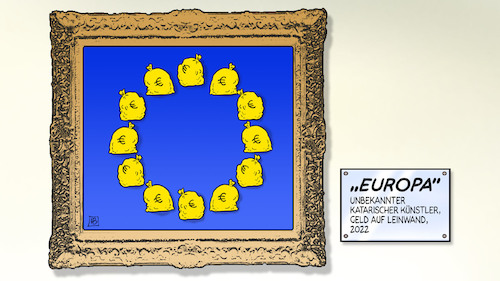 Cartoon: Katar-Kunst (medium) by Harm Bengen tagged europa,unbekannter,katarischer,künstler,geldsäcke,leinwand,bilderrahmen,parlamentsvizepräsidentin,katar,eu,korrution,bestechnung,geld,kaili,harm,bengen,cartoon,karikatur,europa,unbekannter,katarischer,künstler,geldsäcke,leinwand,bilderrahmen,parlamentsvizepräsidentin,katar,eu,korrution,bestechnung,geld,kaili,harm,bengen,cartoon,karikatur