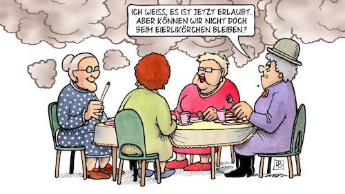 Cartoon: Kiffen legal (medium) by Harm Bengen tagged kiffen,cannabis,legal,eierlikörchen,kaffeekränzchen,susemil,joint,qualm,rauch,harm,bengen,cartoon,karikatur,kiffen,cannabis,legal,eierlikörchen,kaffeekränzchen,susemil,joint,qualm,rauch,harm,bengen,cartoon,karikatur